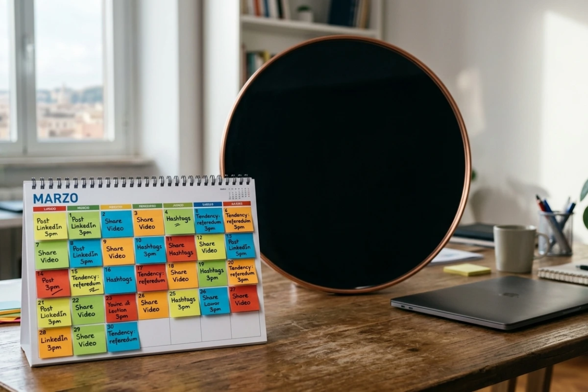 Calendario editoriale pieno di post ma privo di identità di brand